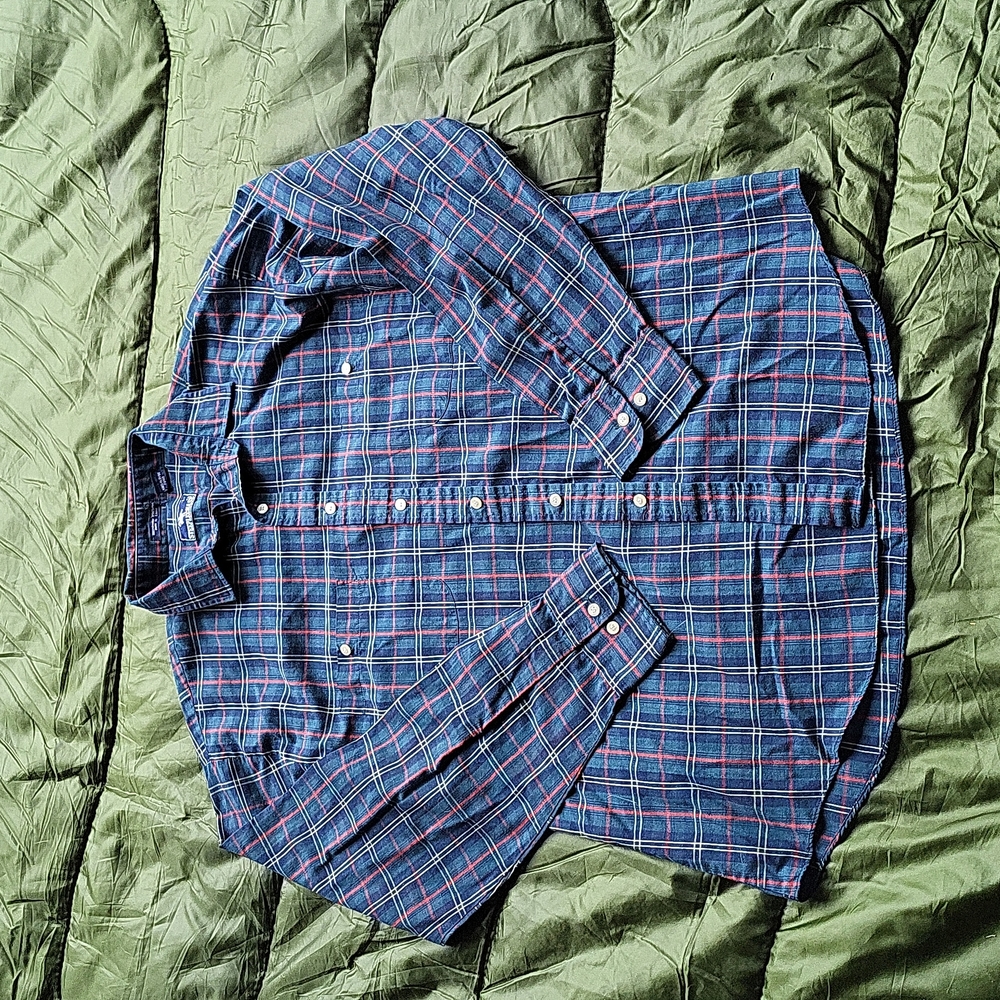 Steeplechase Plaid Buttoned Down Shirt Size L